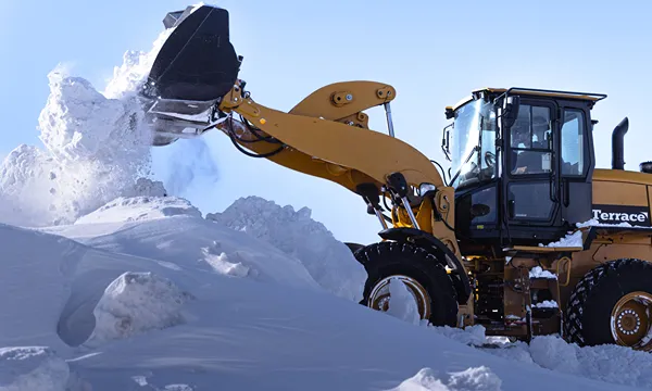 Industrial snow removal in Inkster Industrial Park Winnipeg